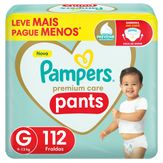 Fralda Pampers Premium Care Pants Tamanho G 112 Unidades
