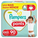 Fralda Pampers Premium Care Pants Tamanho XXG 90 Unidades