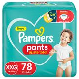 Fralda Pampers Pants Ajuste Total Tamanho XXG 78 Unidades