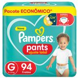 Fralda Pampers Pants Ajuste Total Tamanho G 94 Unidades