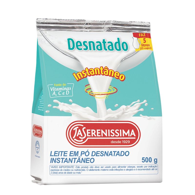 Leite-em-Po-Desnatado-Instantaneo-La-Serenissima-Pacote-500g