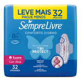 Absorvente com Abas Suave Sempre Livre Adapt Plus Pacote 32 Unidades Leve Mais Pague Menos