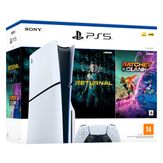 Console Playstation 5 Slim Disc + 2 Jogos 1tb 1 Controle - Branco - Bivolt