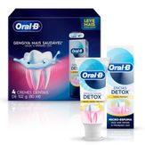 Creme Dental Oral-B Gengiva Detox Pack 4 Unidades 102g Cada Leve Mais Pague Menos