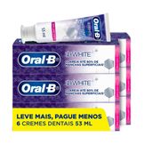 Creme dental Oral-B 3D White Brilliant Fresh com 6 unidades de 70g cada