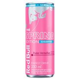 Energético Red Bull sem Açúcar Frutas Vermelhas Pack com 4 Latas 250ml