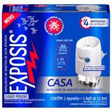 Repelente Elétrico Exposis Casa Aparelho e Refil 32,9ml