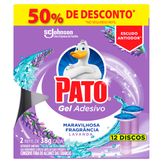 Detergente Sanitário Gel Adesivo Lavanda Pato 38g Cada 2 Unidades Grátis 50% de Desconto no Segundo Refil