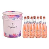 Kit Espumante Nacional Perini Aquarela Moscatel Rosé 7 Unid 750ml + Balde