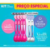Kit Aparelho de Depilação Venus Suave 4 Unidades + Venus Íntima 2 Unidades