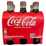 Refrigerante Coca-Cola Pack com 6 Garrafas 250ml Cada