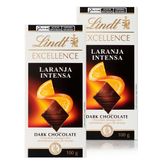 Chocolate Lindt Excellence Barra Dark Laranja Pack 2x100g