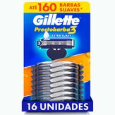 Aparelho de Barbear Descartável Gillette Prestobarba3 com 3 Lâminas, 16 Unidades