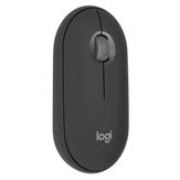 Mouse sem fio Logitech Pebble 2 M350s com Clique Silencioso Conexão ou Bluetooth e Pilha Inclusa- Grafite