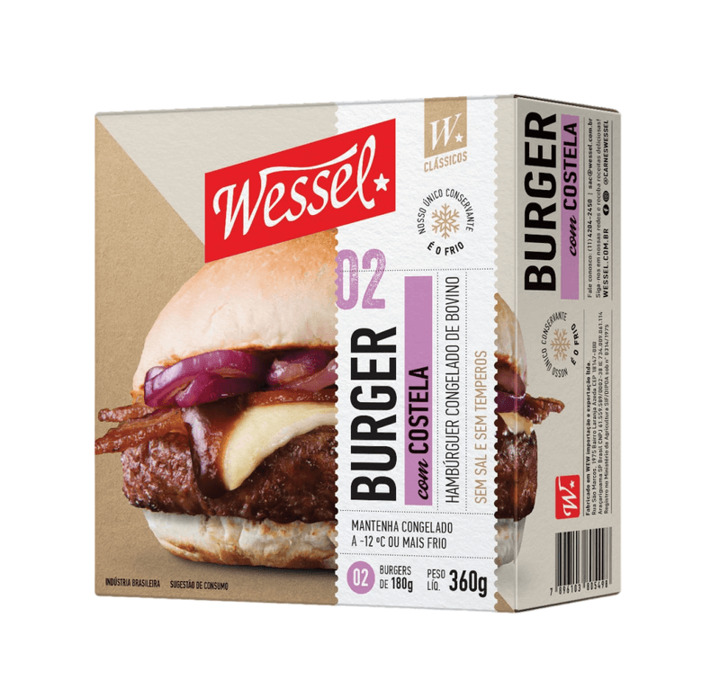 131856 Burguer Costela 2x180gwessel - EAN 0789610380549-8
