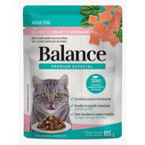 racao umida balance gato adulto salmao ao molho com espinafre 18 saches de 85g cada