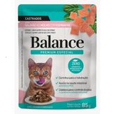 racao umida balance gato castrado salmao ao molho com espinafre 18 saches de 85g cada