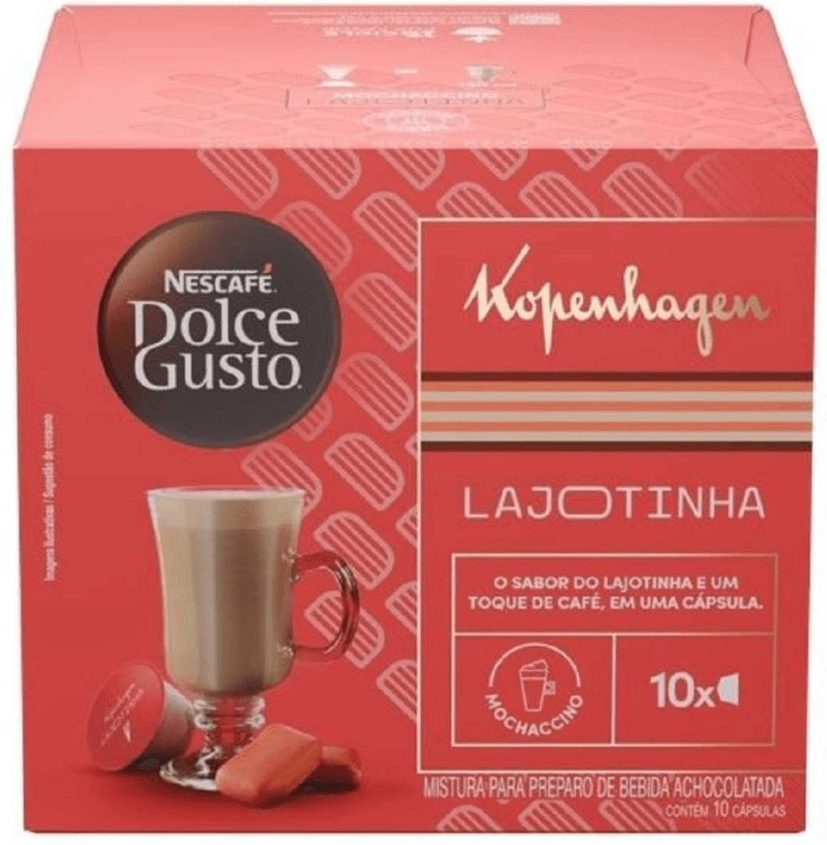 Mochaccino em Cápsula Dolce Gusto Kopenhagen Lajotinha 10 Cápsulas