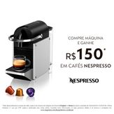 cafeteira nespresso pixie redesign prata para cafe em capsula 127v