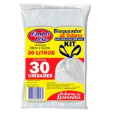 Kit Embalixo Saco para Lixo com Alças e Bloqueador de Odores Lavanda 30L 2x15 unidades