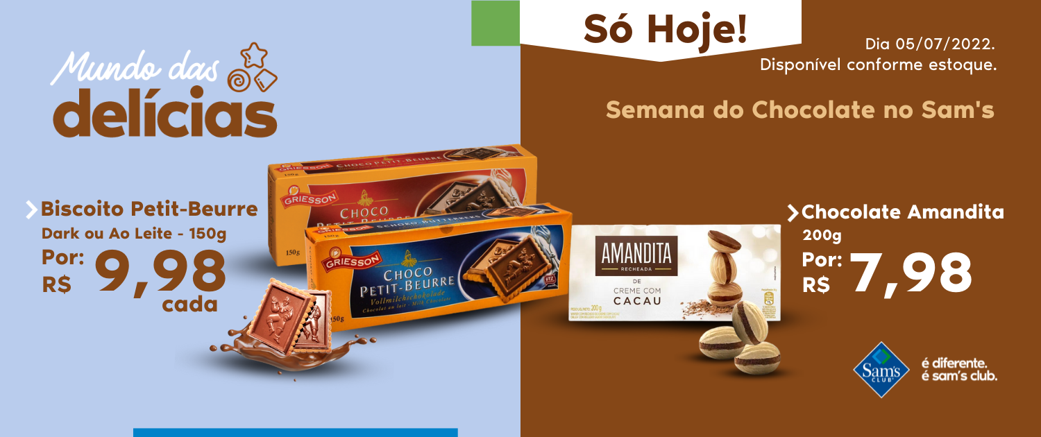 Mundo das Delícias - Chocolate Amandita e Biscoito Petit-Beurre - 05-jul